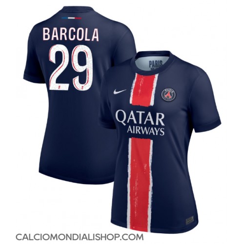 Maglie da calcio Paris Saint-Germain Bradley Barcola #29 Prima Maglia Femminile 2024-25 Manica Corta